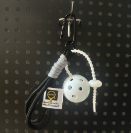 Mini white ball + black lanyard (ball diameter 4cm) YA2015222
